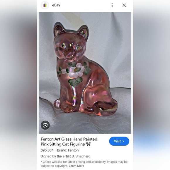 Fenton Stylized Cat - Picture 13 of 14
